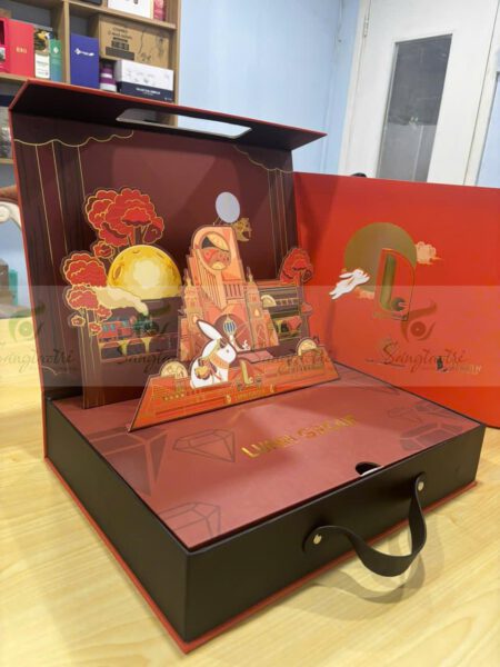 hộp bánh trung thu 3d có quai