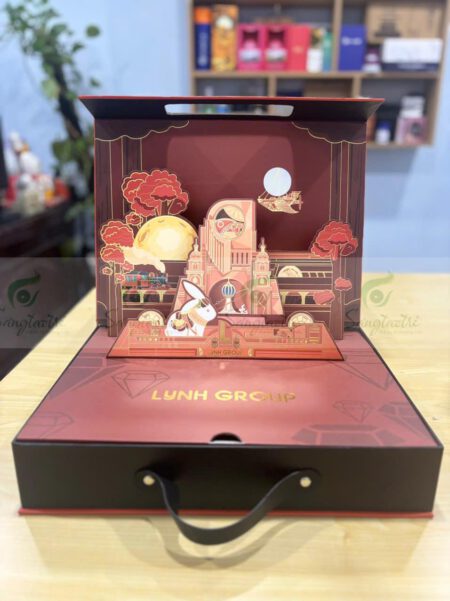 hộp bánh trung thu 3d có quai
