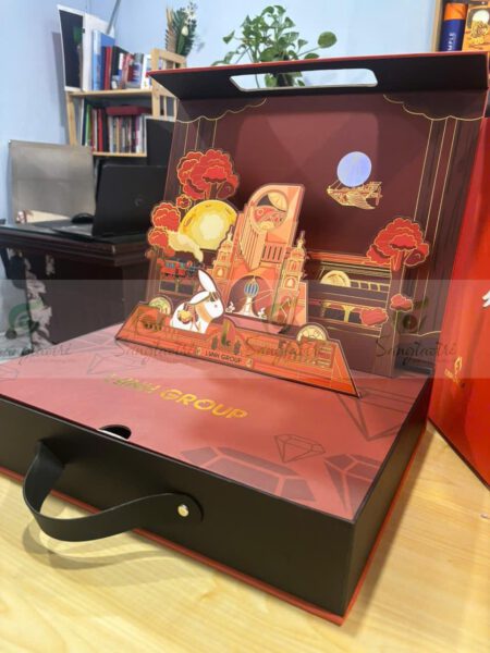 hộp bánh trung thu 3d có quai